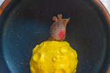 Embroidered Mouse on the (Cheese) Moon