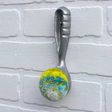 Ribbed Scoop Puff | Aqua + Lime