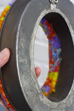Mega Donut Puff Sculpture in Vintage Metal Frame | Rainbow