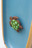 Embroidered Turtle in XL Vintage Striped Frame