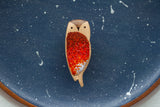 Embroidered Owl in Large Vintage Frame | Starry Sky