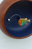 Embroidered Angler Fish | Purple Stripes + Disco