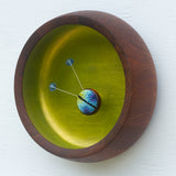 Embroidered Bug in Vintage Teak Frame