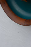 Embroidered Whale in Vintage Teak Frame | Rainbow