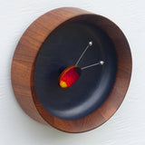 Embroidered Disco Firefly in Vintage Teak Frame