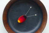 Embroidered Disco Firefly in Vintage Teak Frame