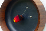Embroidered Disco Firefly in Vintage Teak Frame