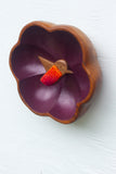 Embroidered Hummingbird in Vintage Flower Frame | Berry