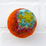 Mini Puff Sculpture | Green + Orange