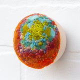 Mini Puff Sculpture | Green + Orange