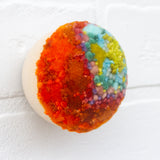 Mini Puff Sculpture | Green + Orange