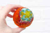 Mini Puff Sculpture | Green + Orange
