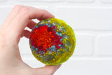Mini Puff Sculpture | Orange + Green