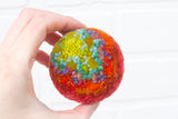 Mini Puff Sculpture | Green + Orange (2)