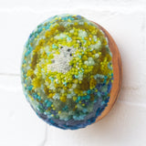 Midi Puff Sculpture in Olive Wood Frame | Lichen