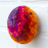 Midi Puff Sculpture in Olive Wood Frame | Sunset (2)