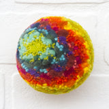 Midi Puff Sculpture in Olive Wood Frame | Tropical Rainbow