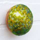 Midi Puff Sculpture in Olive Wood Frame | Mossy