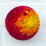 Midi Puff Sculpture in Olive Wood Frame | Flame