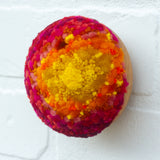 Midi Puff Sculpture in Olive Wood Frame | Flame