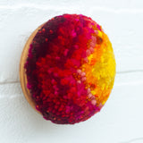 Midi Puff Sculpture in Olive Wood Frame | Flame