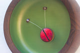 Embroidered Ladybug | Shimmery Green