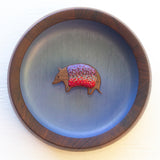 Embroidered Armadillo | Dusty Periwinkle