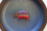 Embroidered Armadillo | Dusty Periwinkle
