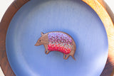 Embroidered Armadillo | Dusty Periwinkle