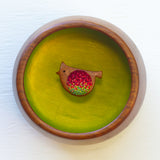 Embroidered Cardinal | Golden Chartreuse