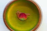 Embroidered Cardinal | Golden Chartreuse