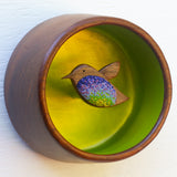 Embroidered Hummingbird | Golden Chartreuse