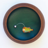 Embroidered Angler Fish | Green Stripes