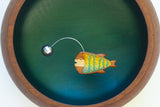 Embroidered Angler Fish | Green Stripes