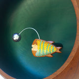 Embroidered Angler Fish | Green Stripes