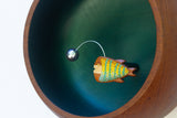 Embroidered Angler Fish | Green Stripes