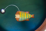 Embroidered Angler Fish | Green Stripes