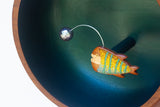Embroidered Angler Fish | Green Stripes