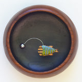 Embroidered Angler Fish | Purple Stripes