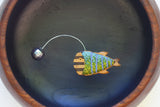Embroidered Angler Fish | Purple Stripes
