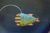 Embroidered Angler Fish | Purple Stripes