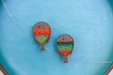 Two Birds on a Wire | Green + Orange