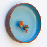 Two Birds on a Wire | Green + Orange