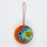 Mini Puff Ornament | Seafoam + Orange