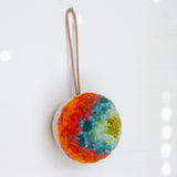 Mini Puff Ornament | Seafoam + Orange
