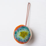 Mini Puff Ornament | Seafoam + Orange