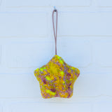 Star Puff Ornament | Yellow + Pink