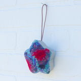 Star Puff Ornament | Hot Pink + Blue