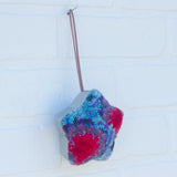 Star Puff Ornament | Hot Pink + Blue