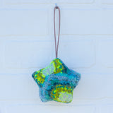 Star Puff Ornament | Neon + Blue